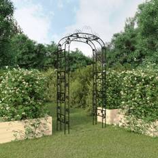 vidaXL Garden Arch Black Steel