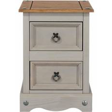 Core Products Petite Grey Washed Wax Bedside Table 32x36cm