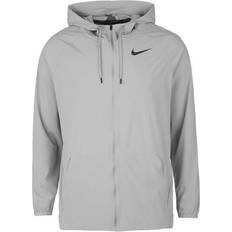 Nike Grey - L - Men Outerwear Nike Pro Dri-FIT Flex Vent Max Full-Zip Hooded Training Jacket Men - Particle Grey/Iron Grey/Sort
