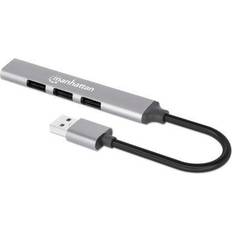 Manhattan 4Port USB-A Hub 3x480Mbit/s 1xGbit/s USB-A