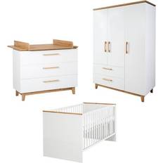 Beige Bed Set Roba Kinderzimmerset Finn weiß/beige