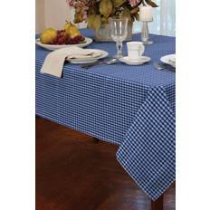 Gingham Check 182cm Tablecloth Blue