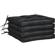 Polyester Chair Cushions OutSunny Garden Seat Pad Chair Cushions Black