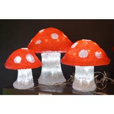 Kaemingk Set of 3 72 LEDs Christmas Mushrooms String Light