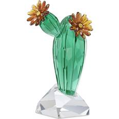 Swarovski Crystal Flowers Golden Yellow Cactus Sculpture Figurine