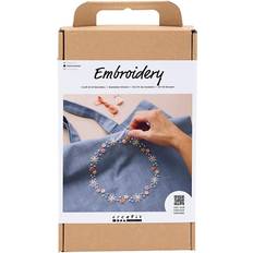 Creativ Company DIY Kit Broderi, Mulepose, dueblå, 1 pk