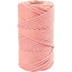 Creativ Company Macramé cord, L: 55 m, D 4 mm, rose, 330 g/ 1 roll