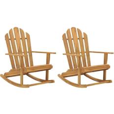 Teak Outdoor Rocking Chairs Garden & Outdoor Furniture vidaXL Adirondack Rocking 2