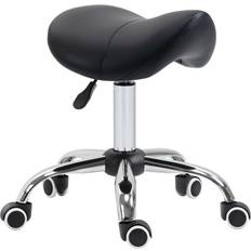 Homcom Cosmetic Stool 360 Rotate Height Black