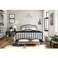 Novogratz Bushwick Black Metal Bed 5ft