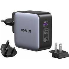 Ugreen 65W USB C Charger Nexode GaN Fast Wall Charger 3 Port Power Adapter, US/UK/EU Plug for Travel Compatible with MacBook Pro/Air, Dell XPS, iPhone 14 Pro Max, iPad, Galaxy S23 S22, Steam Deck