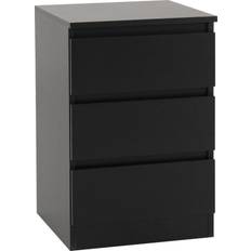 SECONIQUE Malvern 3 Drawer Bedside Table