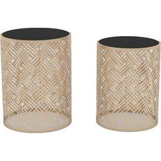 Dkd Home Decor Set of 2 Small Side Crystal Coffee Table