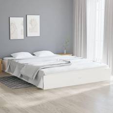 vidaXL Bed Frame White Super