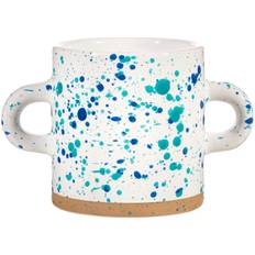 Sass & Belle Turquoise and Splatterware Planter