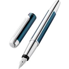 Silver Fountain Pens Pelikan Füllhalter Pura Petrol, Füllfederhalter