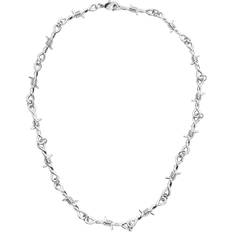 Urban Classics Barbed Wire Necklace Halskette silberfarben