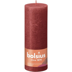 Bolsius Delicate Red Rustic Shine Pillar Candle