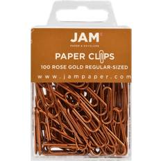 Jam Paper Jam Paper Colored Standard Clips Small Rose Gold