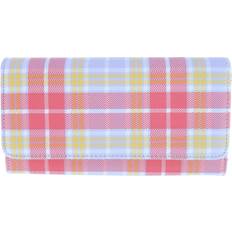 Yellow Wallets Buxton Summer Plaid Printed Vegan Leather Bianca Wallet