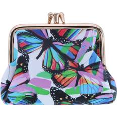 Buxton Butterfly Printed Vegan Leather Triple Frame Coin Purse