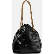 Balenciaga Crush Small Tote Bag Black/Gold