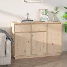vidaXL 110x34x75 Solid Wood Pine Sideboard 110x75cm