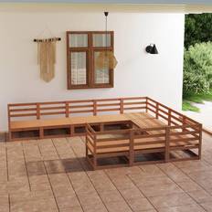 vidaXL Solid Pinewood Garden Outdoor Lounge Set