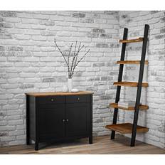 Black Step Shelves LPD Copenhagen Ladder Step Shelf