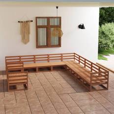 vidaXL Solid Pinewood Garden Outdoor Lounge Set