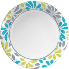 Genuine Joe GJO10319 Printed Paper Plates Disposable, Assorted Color