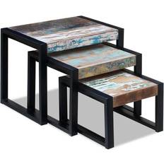 vidaXL Three Piece Solid Nesting Table