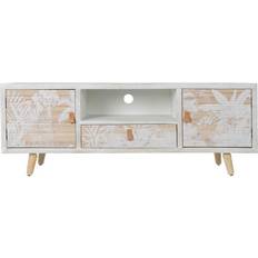 Dkd Home Decor furniture White Wood Bamboo 140 TV Bench