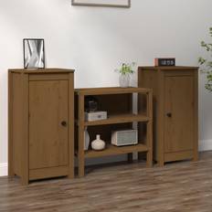 vidaXL 2 Honey Pine Sideboard