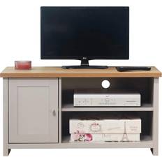 Grey TV Benches GFW Lancaster Small Cabinet TV Bench