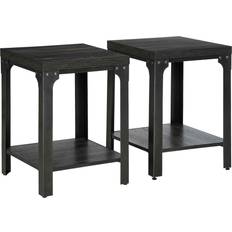 Brown Small Tables Homcom Industrial Side Small Table