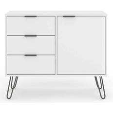 MDF Sideboards Core Products Augusta White Small with Door, 3 Sideboard