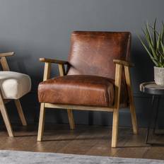 Brown Armchairs Crossland Grove Calais Vintage Armchair