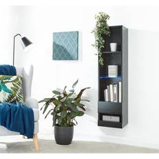 Black Wall Shelves GFW Galicia Floating Mounted Wall Shelf