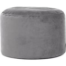 Black Foot Stools Comfort Co Round Velvet Foot Stool