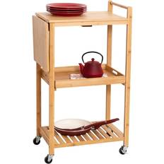 Honey-Can-Do 38-Inch Bamboo Cart Trolley Table