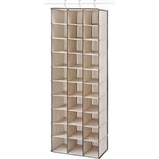 Stainless Steel Shoe Racks Whitmor 30 Section Hanging Beige Shoe Rack 41.9x121.9cm