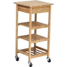 Oceanstar BKC1378 Bamboo Trolley Table