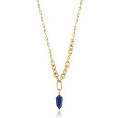 Ania Haie Gold Lapis Emblem Pendant Necklace N042-01G-L