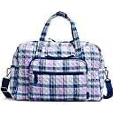 Purple Weekend Bags Vera Bradley Weekender Travel Bag, Amethyst Plaid-Recycled Cotton