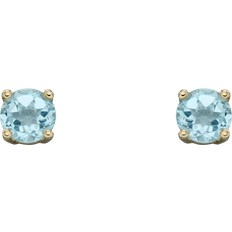 Elements March Stud Earrings - Gold/Aquamarine