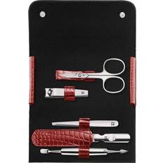 Red Nail Care Kits Zwilling Classic Inox Croco Manicure Set 5-pack