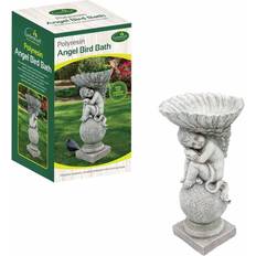 Gardenkraft 10959 Angel & Shell Bird Bath