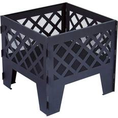 Metal Fire Pits & Fire Baskets Premier The Company 50cm Square Black