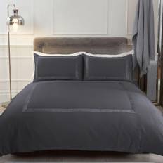 Sienna Single Crushed Duvet Cover Silver, Grey